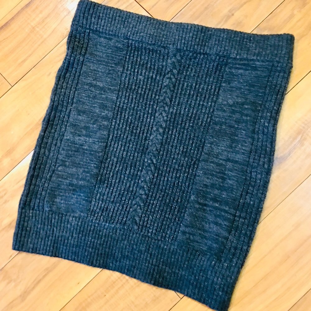 Express cable knit sweater tube top shirt top gray grey sleeveless pullo…